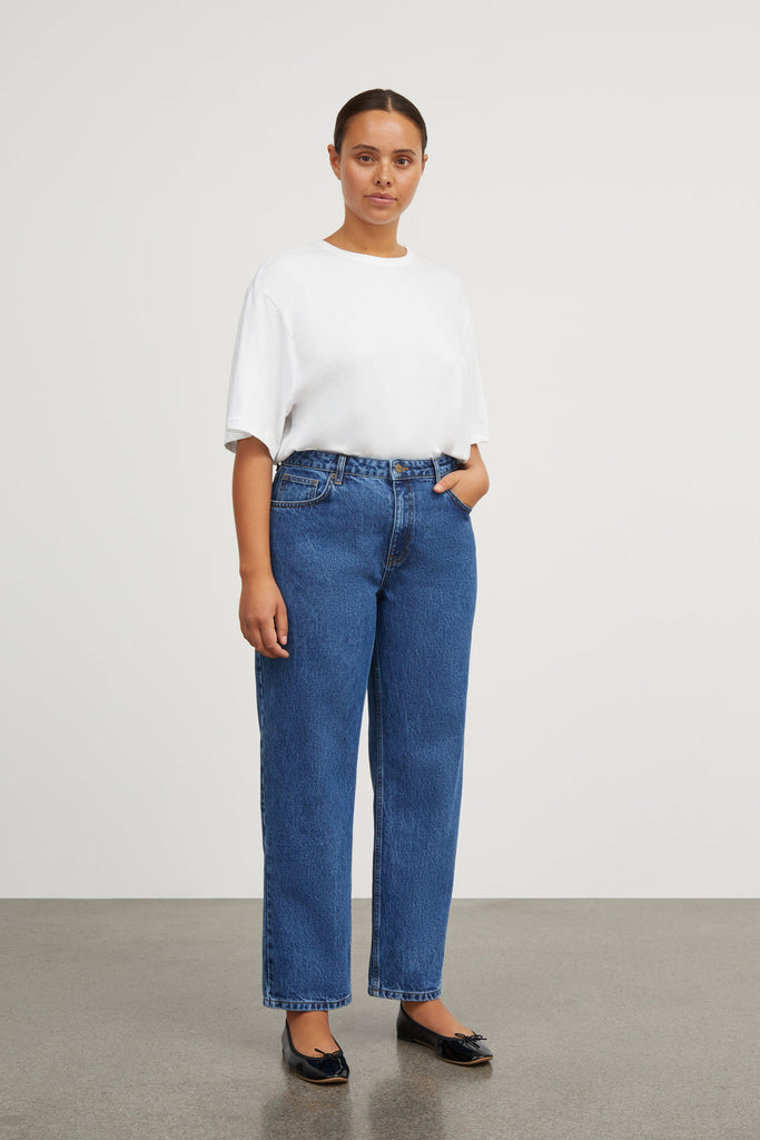 Allison Cropped Jeans | Mid Blue Denim - Skjønn Concept Store