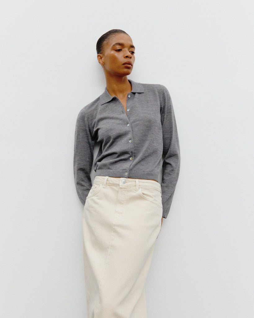 Amethyst Cardigan | Grey Melange - Skjønn Concept Store