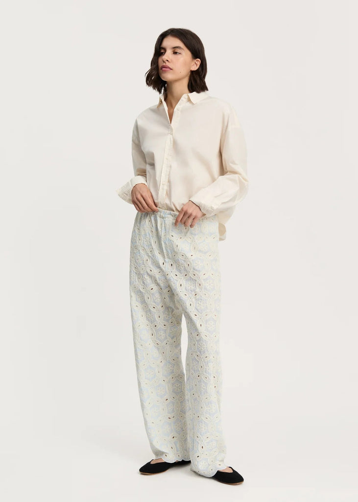 Ava Pant Embroydery | Blue Eyes - Skjønn Concept Store