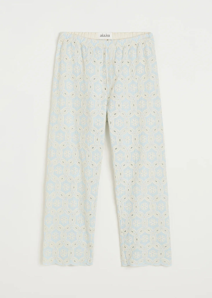 Ava Pant Embroydery | Blue Eyes - Skjønn Concept Store
