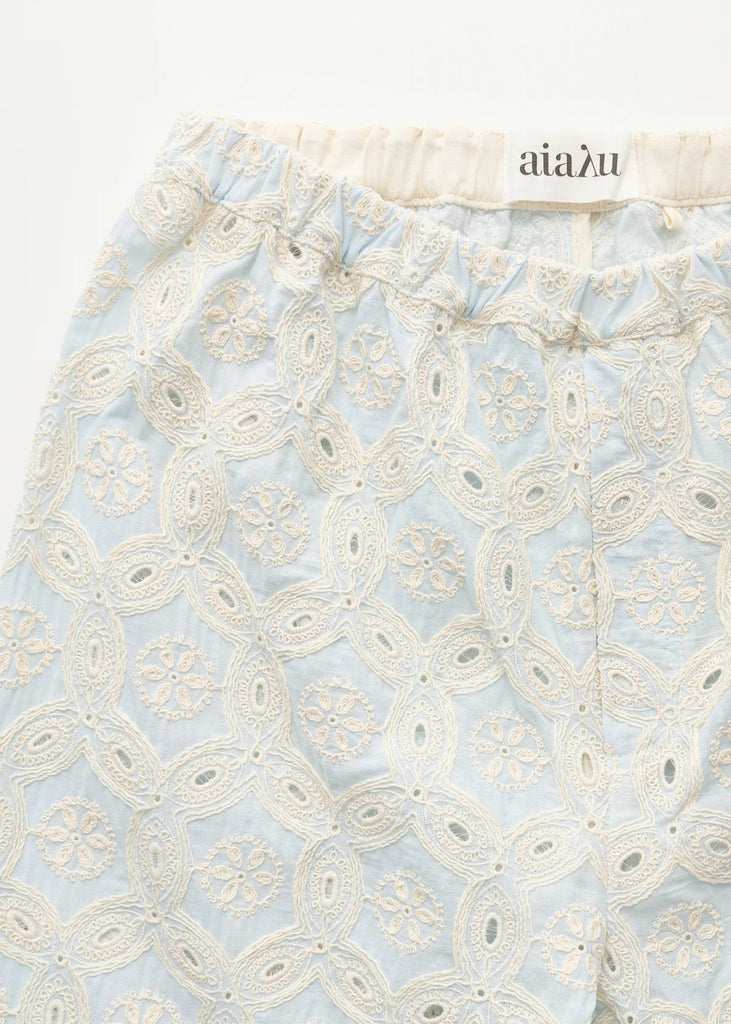 Ava Pant Embroydery | Blue Eyes - Skjønn Concept Store