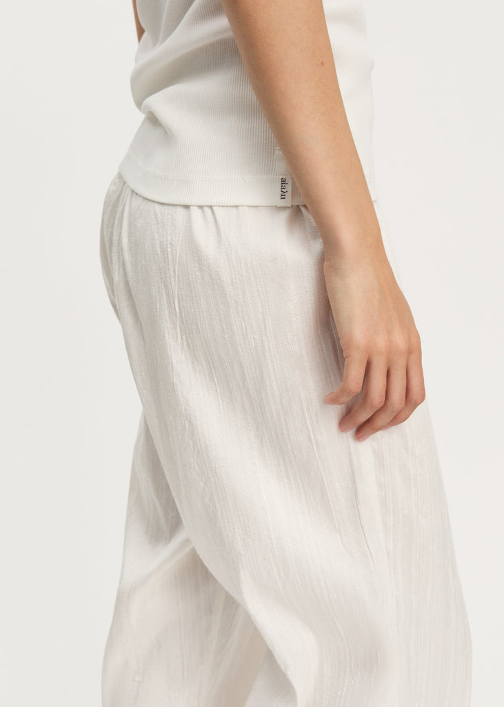 Ava Pant Recycled Silk | Pure Ecru - Skjønn Concept Store