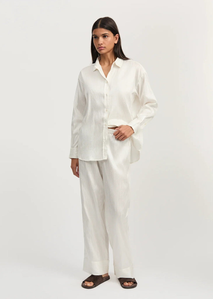 Ava Pant Recycled Silk | Pure Ecru - Skjønn Concept Store