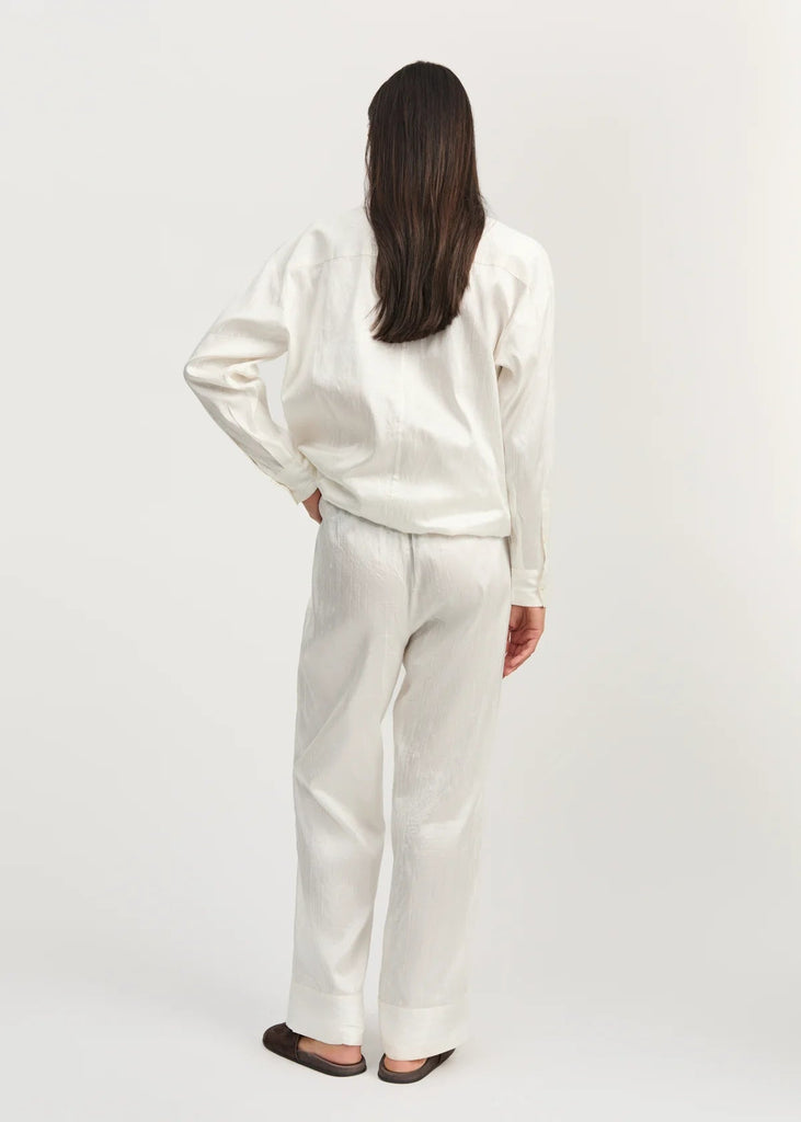 Ava Pant Recycled Silk | Pure Ecru - Skjønn Concept Store