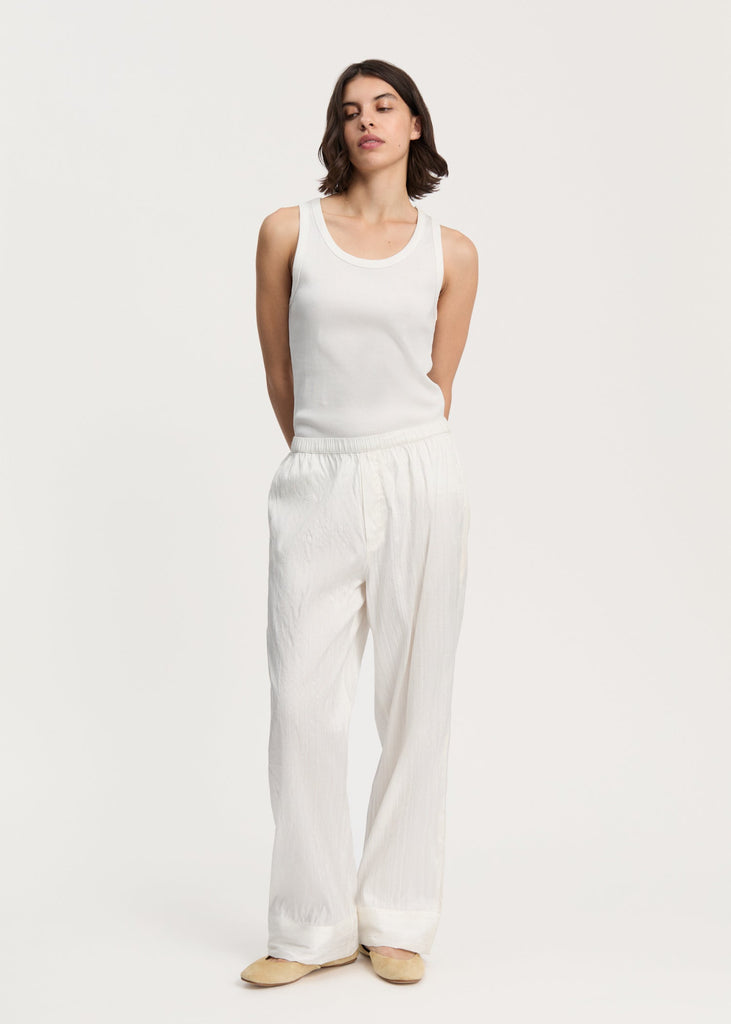Ava Pant Recycled Silk | Pure Ecru - Skjønn Concept Store