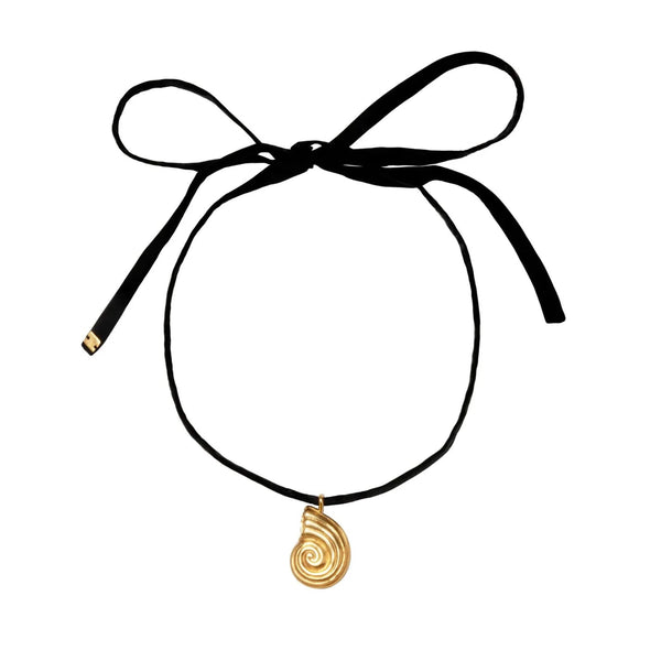 Bast Necklace Ribbon | Gold - Skjønn Concept Store