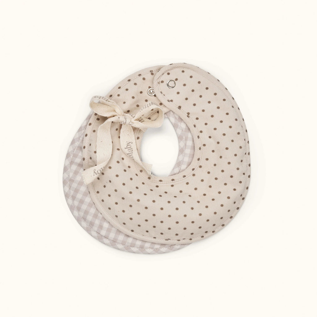 Bibi Bib 2 - pack | Brown Dot - Skjønn Concept Store