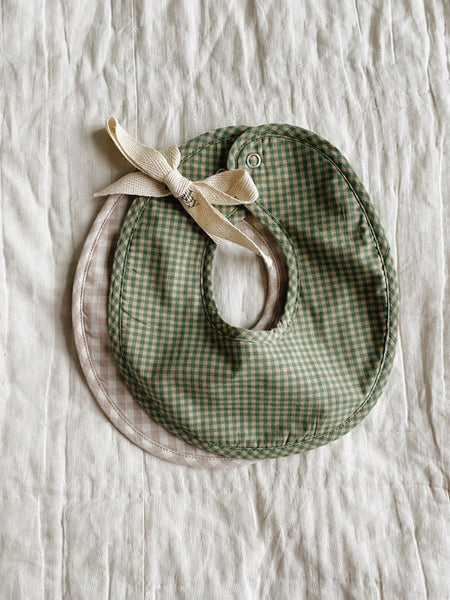 Bibi Bibs 2 - pack | Green Check - Skjønn Concept Store