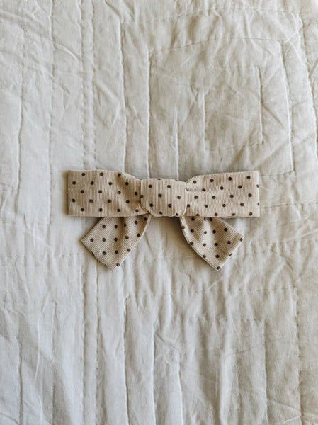 Big Hair Bow | Brown Dot - Skjønn Concept Store