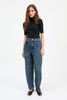 Bille Barrel Jeans | Washed Dark Blue - Skjønn Concept Store