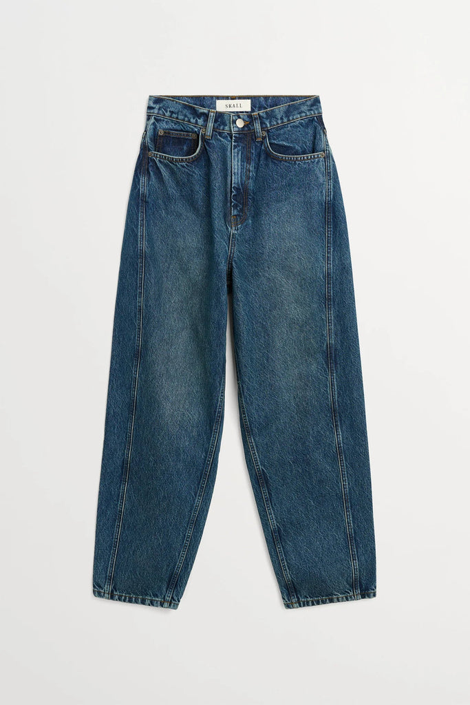 Bille Barrel Jeans | Washed Dark Blue - Skjønn Concept Store