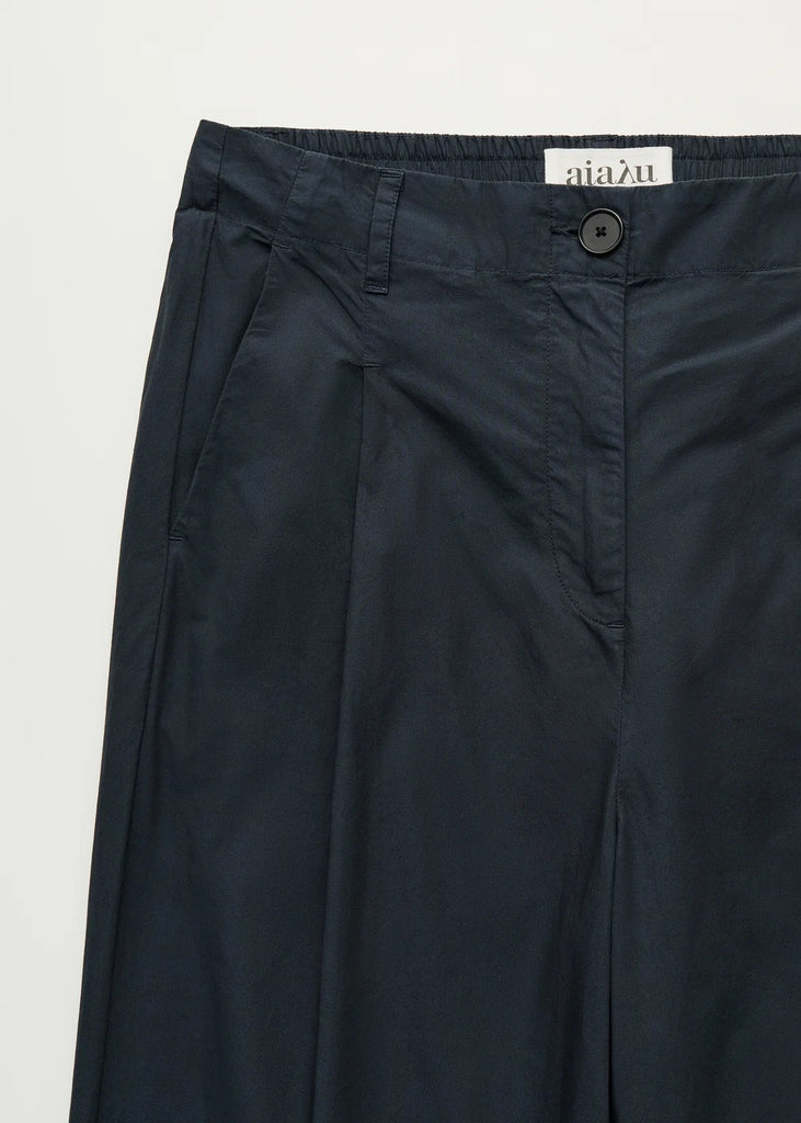 Billy Pant Zip Poplin | Black Navy - Skjønn Concept Store