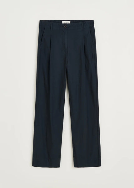 Billy Pant Zip Poplin | Black Navy - Skjønn Concept Store
