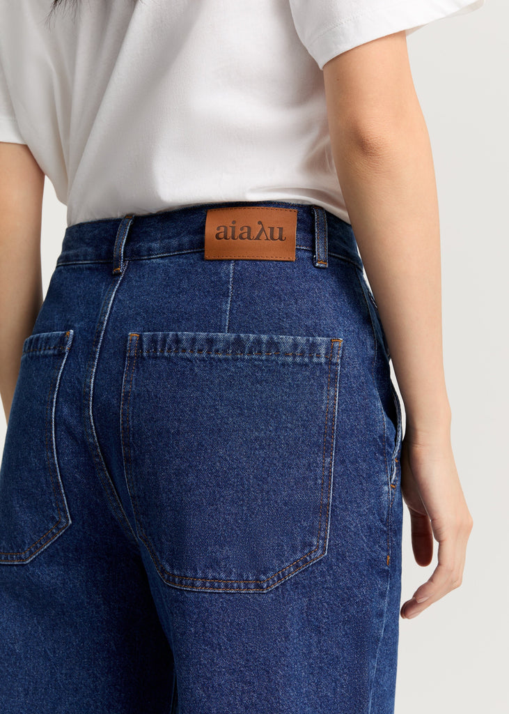 Carlo Midwaist Wide Jeans | Mid Blue - Skjønn Concept Store