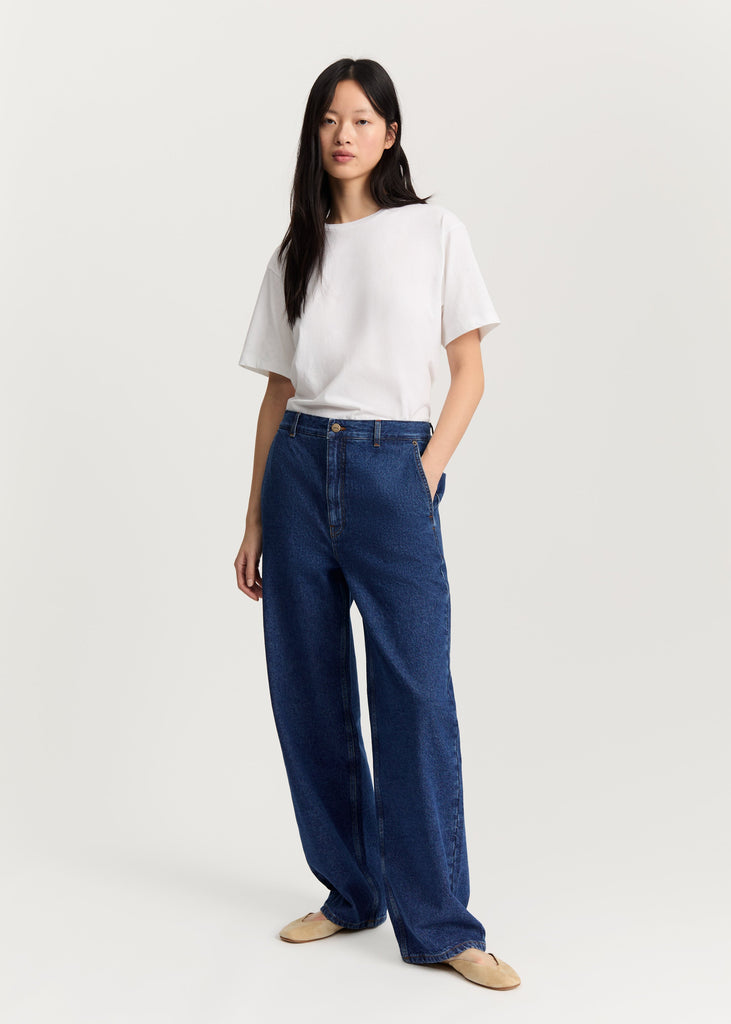 Carlo Midwaist Wide Jeans | Mid Blue - Skjønn Concept Store