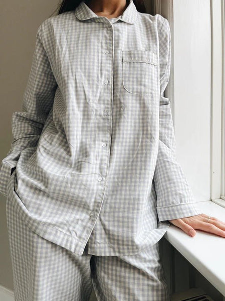 Classic Mom PJ | Blue Gingham - Skjønn Concept Store