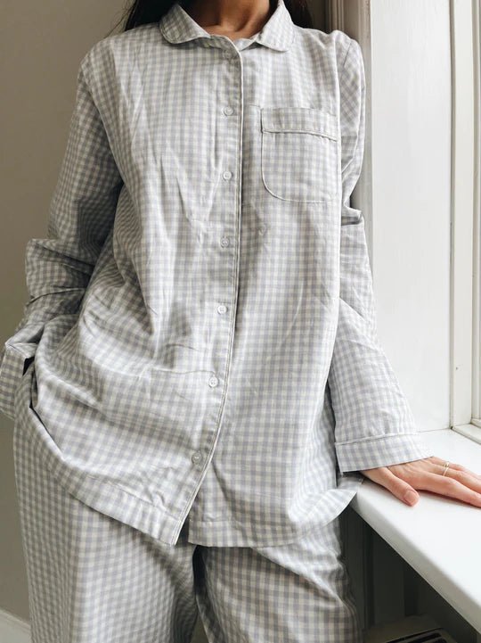 Classic Mom PJ | Blue Gingham - Skjønn Concept Store