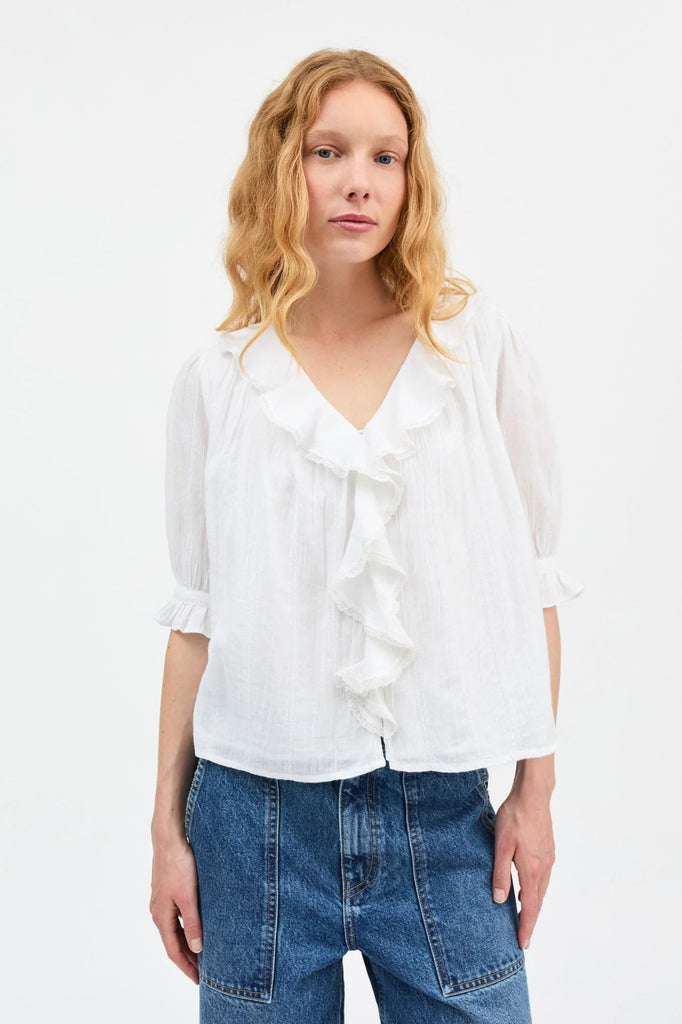 Clea Blouse | Optic White - Skjønn Concept Store