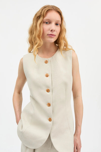 Clementine Waistcoat | Natural - Skjønn Concept Store