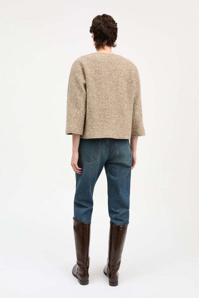 Clothilde Blazer | Brown/Cream Herringbone - Skjønn Concept Store