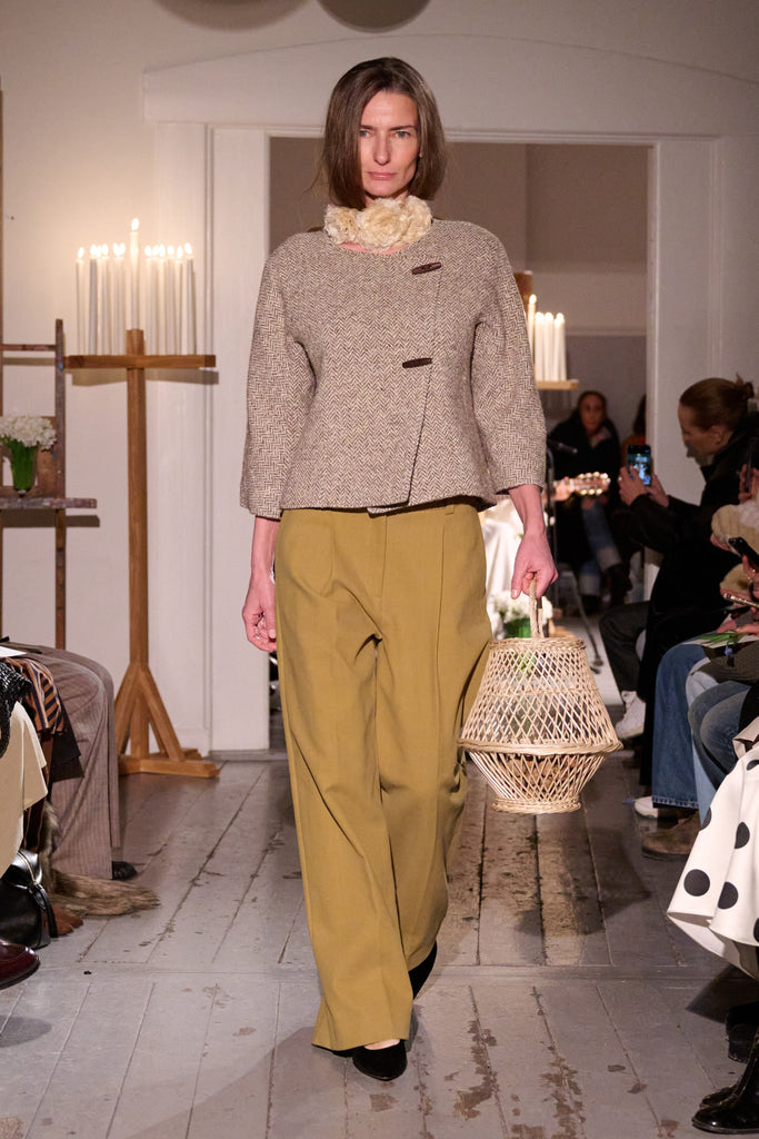 Clothilde Blazer | Brown/Cream Herringbone - Skjønn Concept Store