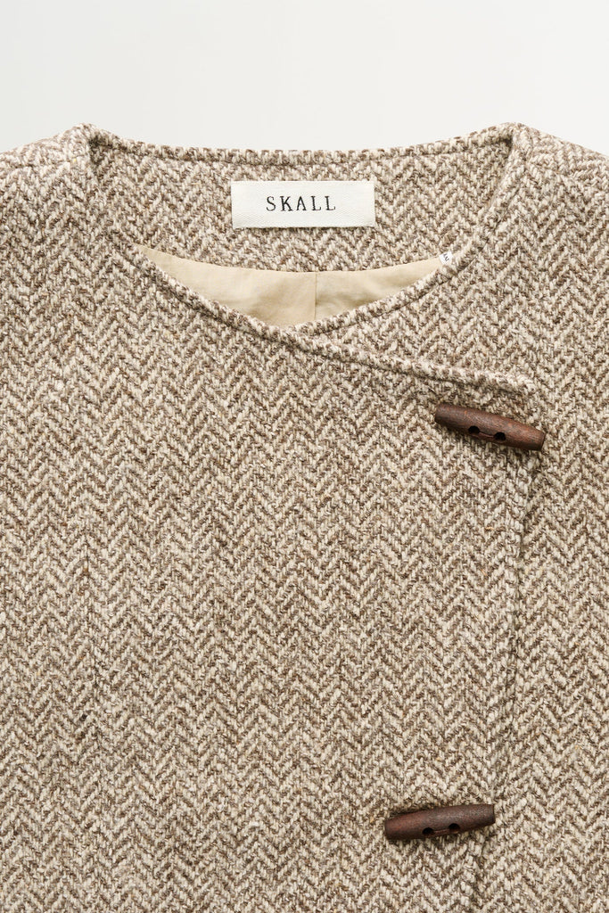Clothilde Blazer | Brown/Cream Herringbone - Skjønn Concept Store
