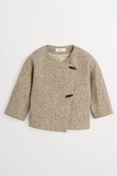 Clothilde Blazer | Brown/Cream Herringbone - Skjønn Concept Store