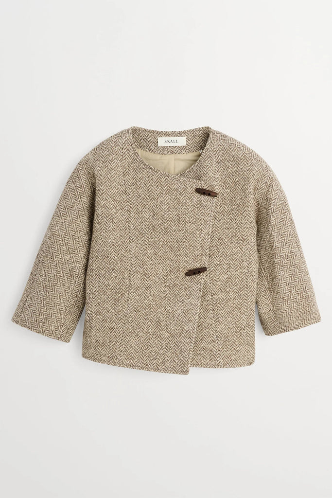 Clothilde Blazer | Brown/Cream Herringbone - Skjønn Concept Store