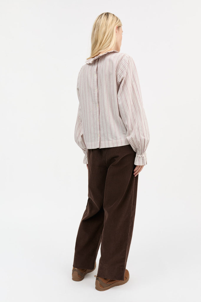Cornflower Blouse | Rasberry/Cream Stripe - Skjønn Concept Store