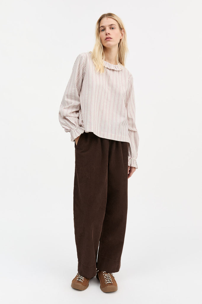 Cornflower Blouse | Rasberry/Cream Stripe - Skjønn Concept Store