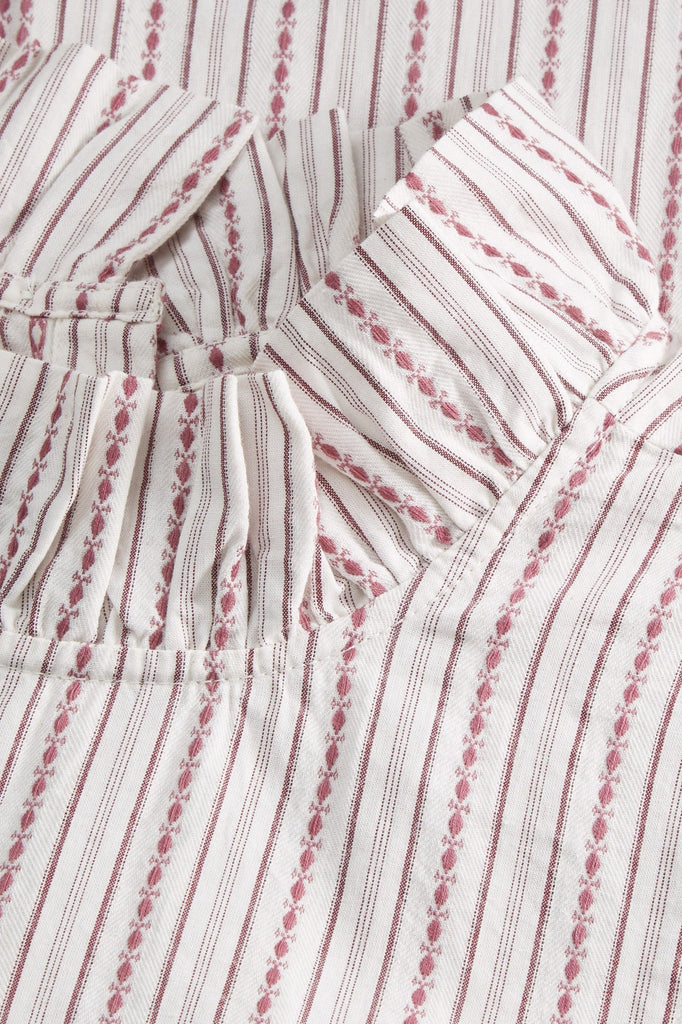 Cornflower Blouse | Rasberry/Cream Stripe - Skjønn Concept Store