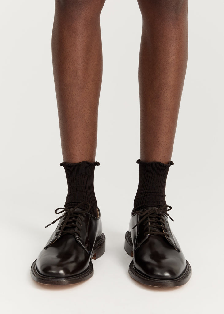 Cotton Frill Socks | Chocolate - Skjønn Concept Store