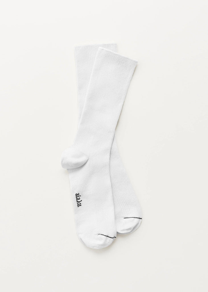 Cotton Rib Socks | White - Skjønn Concept Store