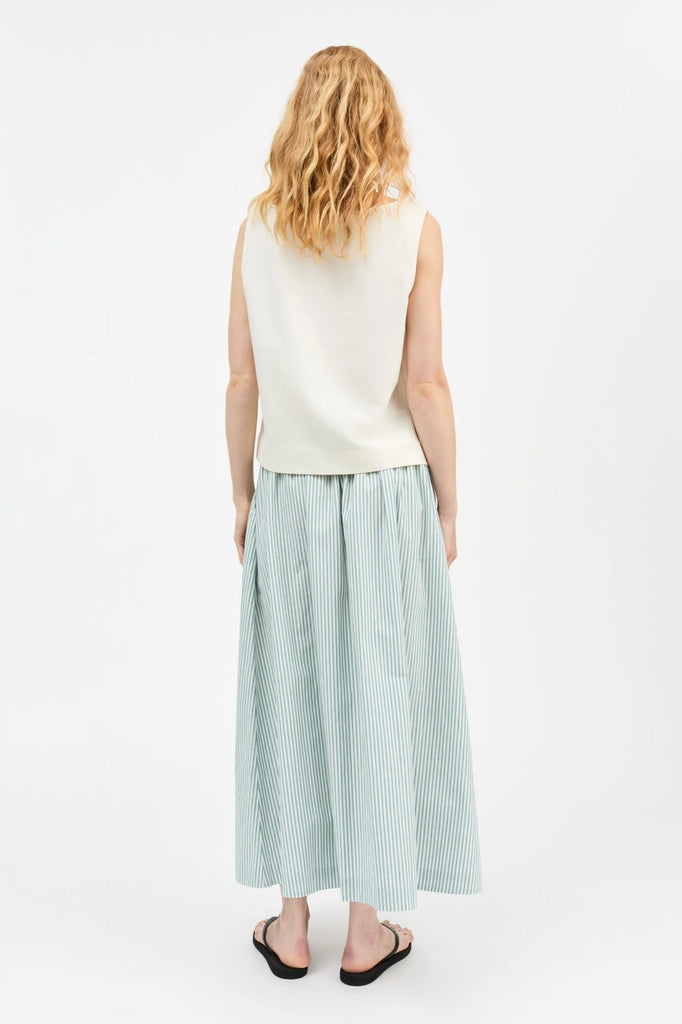 Dagny Skirt | White/Aqua Stripe - Skjønn Concept Store