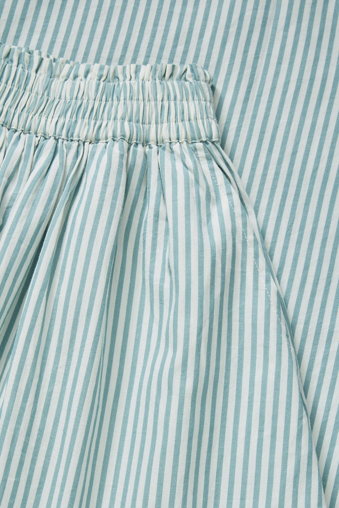 Dagny Skirt | White/Aqua Stripe - Skjønn Concept Store