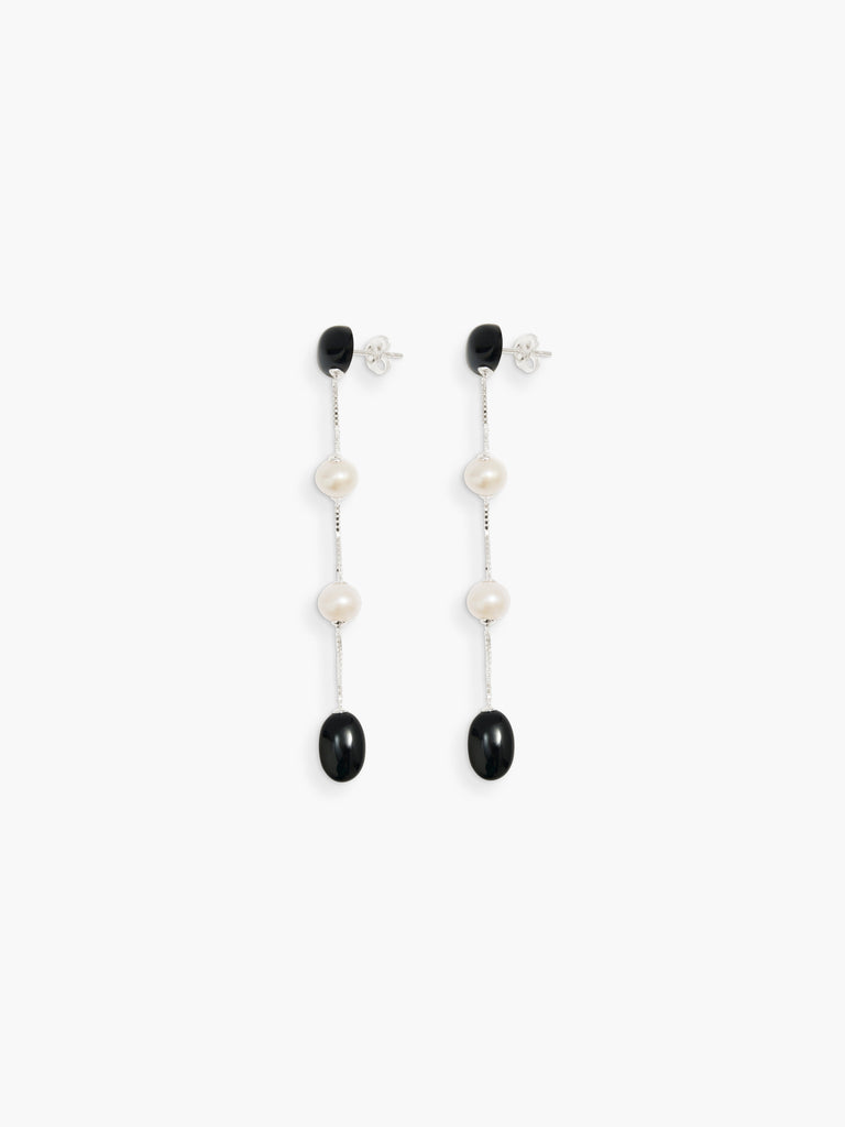 Dualism Long Earrings | Silver - Skjønn Concept Store