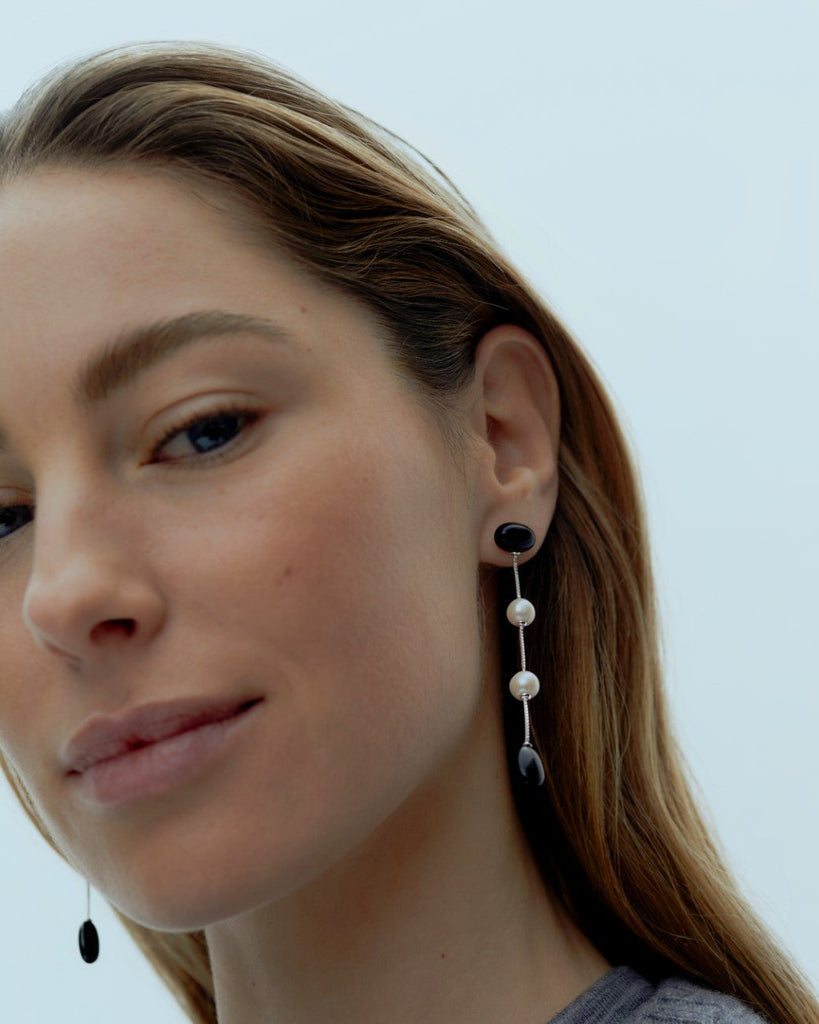 Dualism Long Earrings | Silver - Skjønn Concept Store