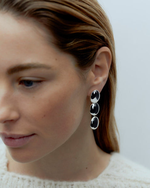 Dualism Oval Earrings | Silver - Skjønn Concept Store