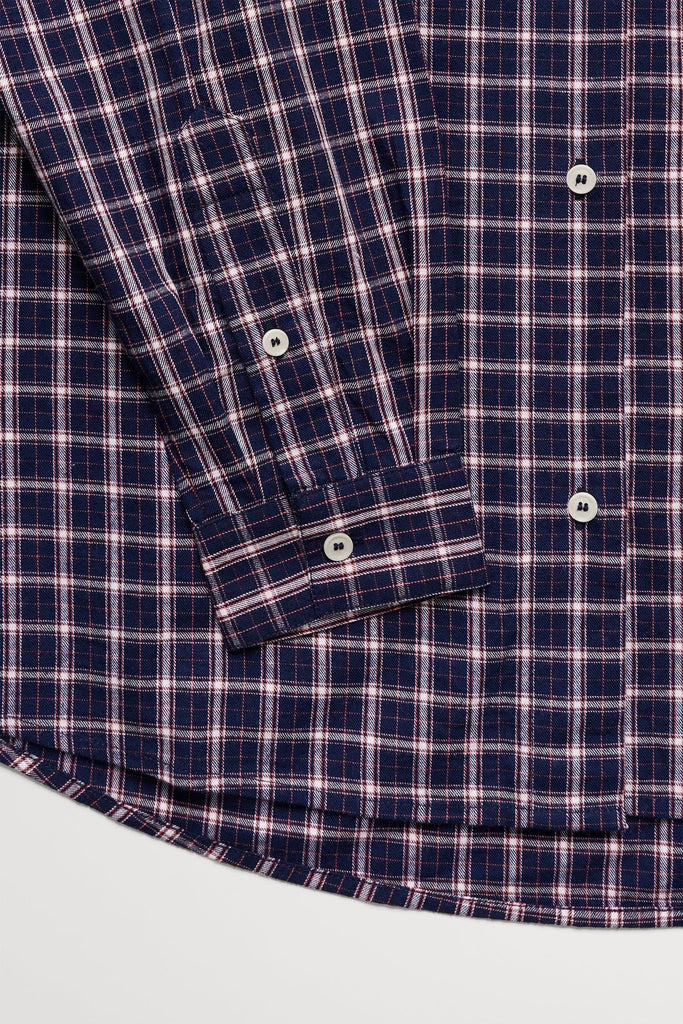 Edgar Shirt | Navy/White/Red Check - Skjønn Concept Store
