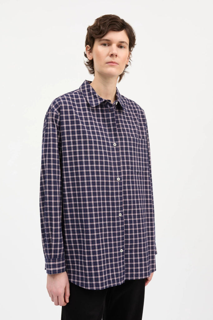 Edgar Shirt | Navy/White/Red Check - Skjønn Concept Store