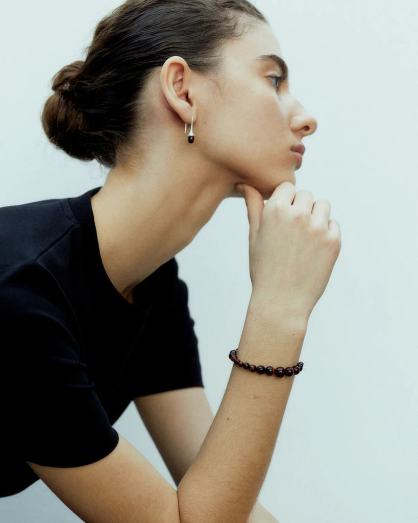 Emberly Drop Earrings | Sterling Silver/Red Tiger Eye - Skjønn Concept Store