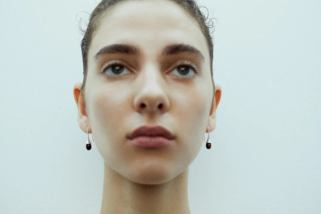 Emberly Drop Earrings | Sterling Silver/Red Tiger Eye - Skjønn Concept Store