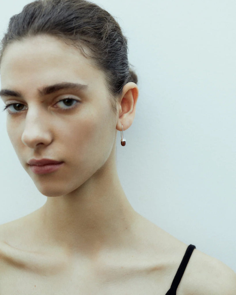 Emberly Drop Earrings | Sterling Silver/Red Tiger Eye - Skjønn Concept Store