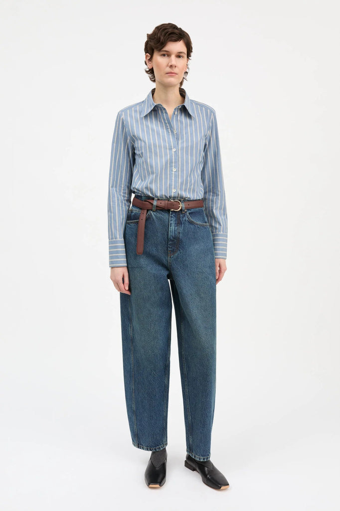 Fauna Shirt | Blue/Black/White Stripe - Skjønn Concept Store