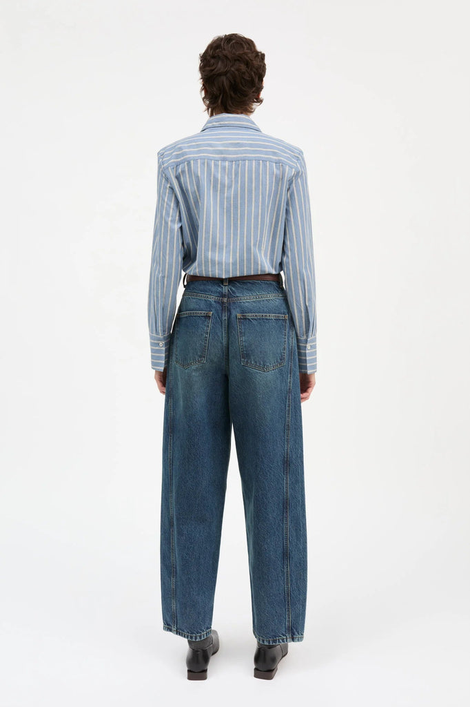Fauna Shirt | Blue/Black/White Stripe - Skjønn Concept Store