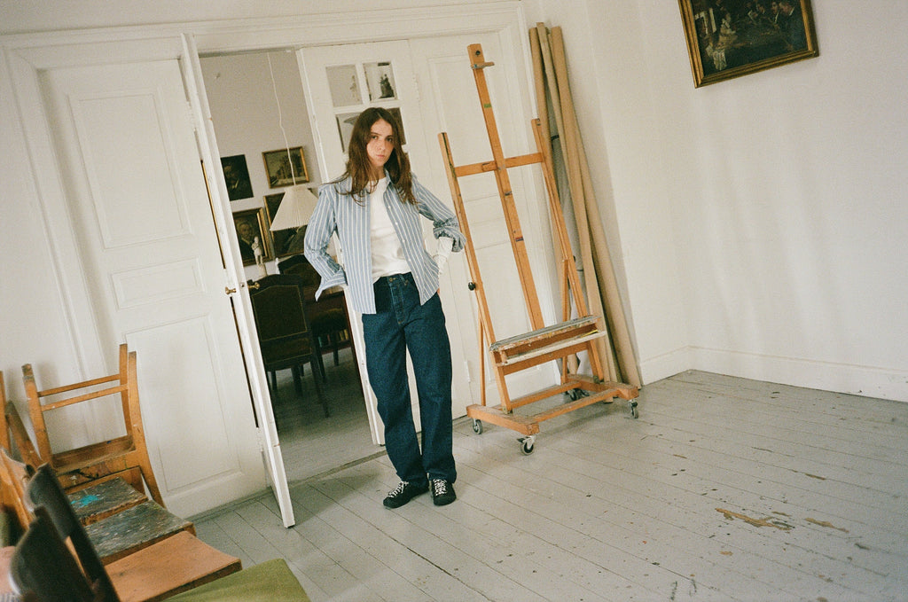 Fauna Shirt | Blue/Black/White Stripe - Skjønn Concept Store