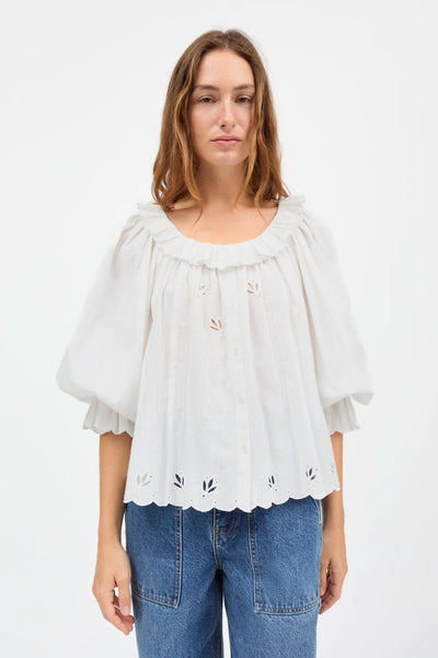 Fleurie Blouse | Optic White - Skjønn Concept Store
