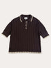 Georg Knit Polo | Dark Brown/Ecru - Skjønn Concept Store
