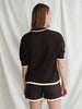 Georg Knit Shorts | Dark Brown/Ecru - Skjønn Concept Store