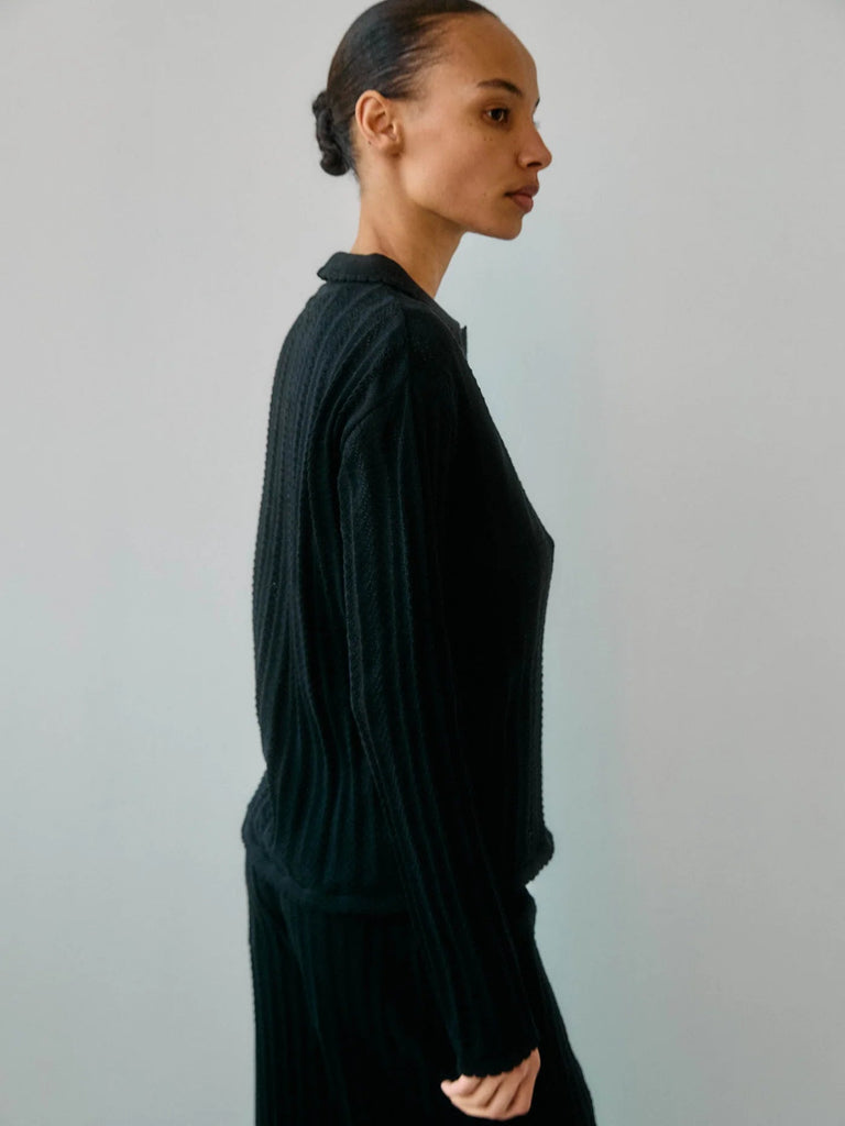 Georg LS Polo | Black - Skjønn Concept Store